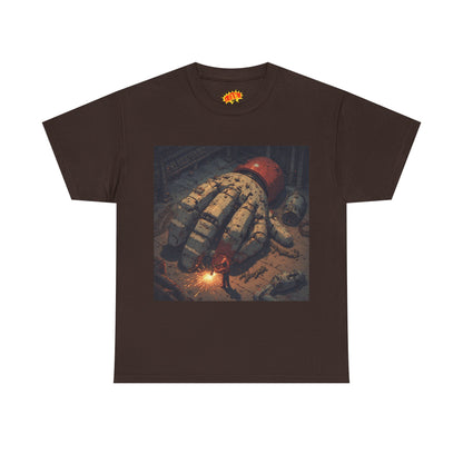 Anime Mech Factory Welder w/Giant Robot Hand T-Shirt
