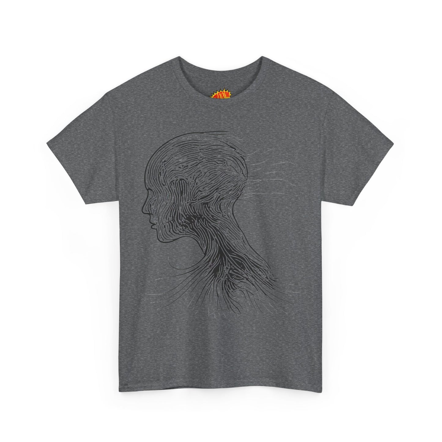Face Silhouette Line Drawing Graphic Art Tee Shirt *Multiple Colors*
