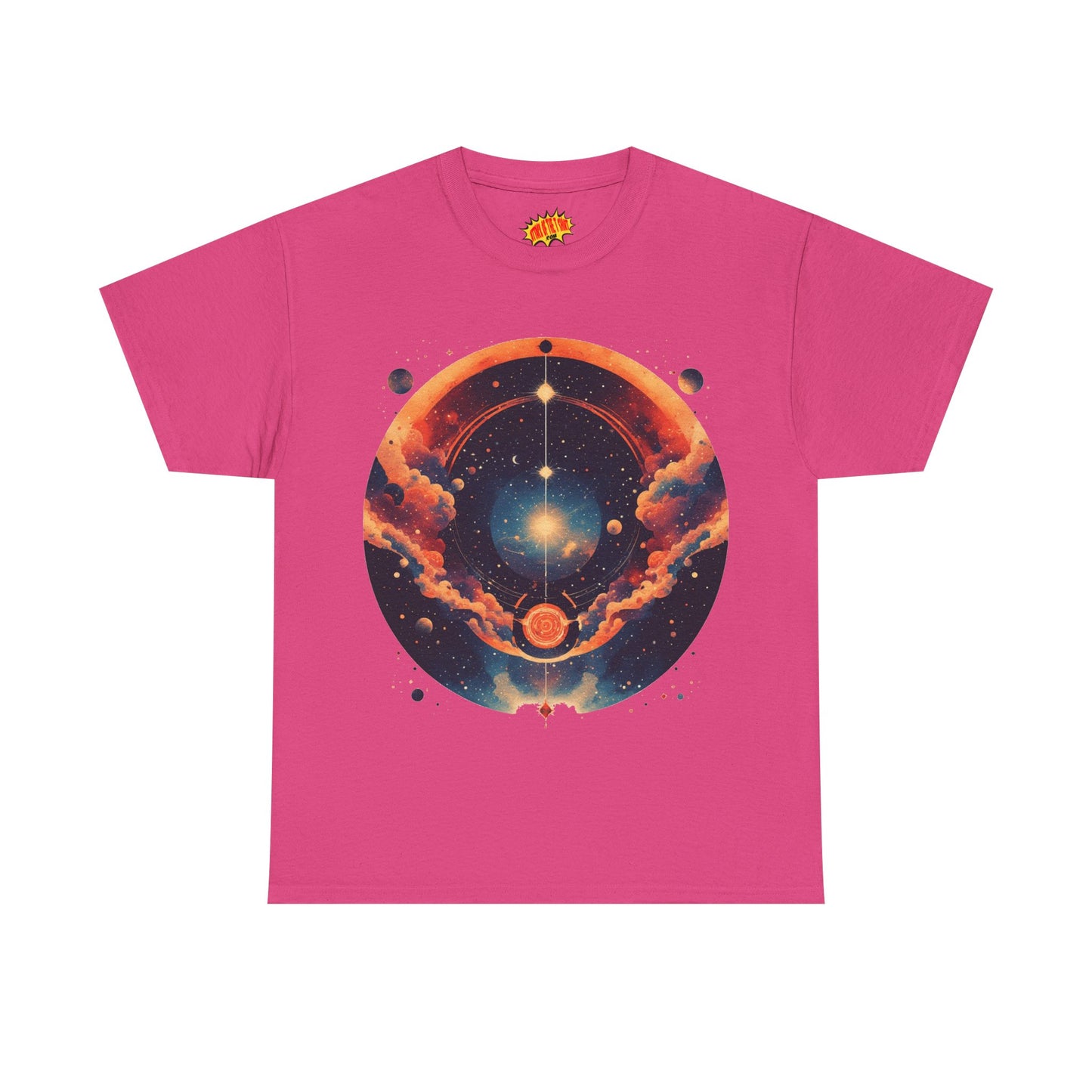 Round Galaxy Graphic Tee Shirt *Multiple Colors*