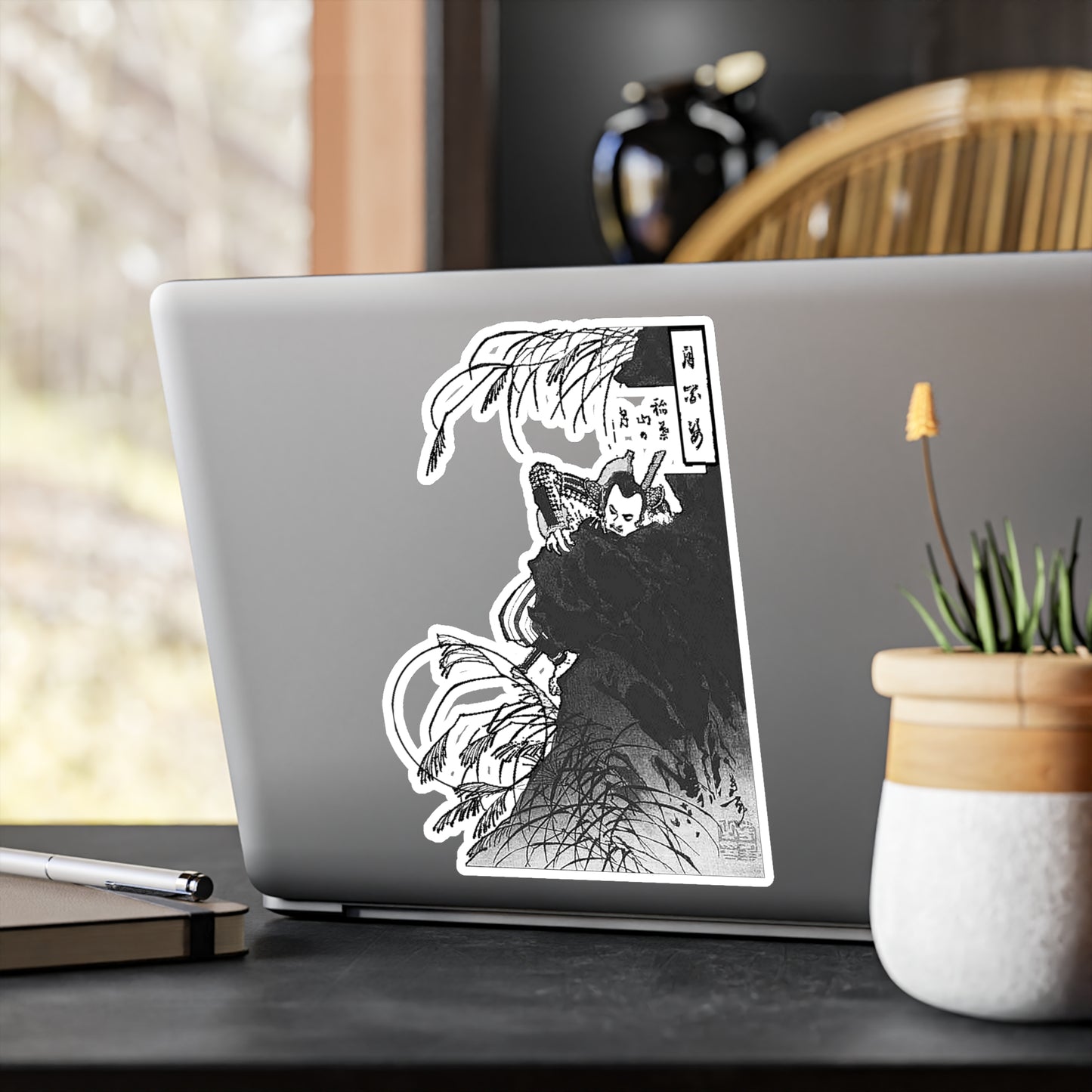 Inaba Mountain Moon Japanese Art Durable Vinyl Decal Sticker