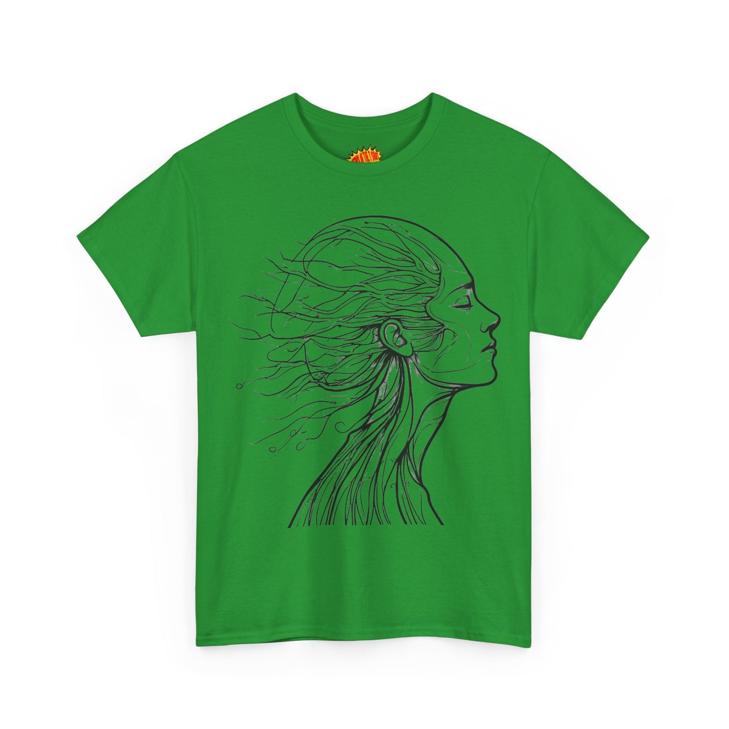 Flowing Line Drawing Face Graphic Art Tee Shirt *Multiple Colors*