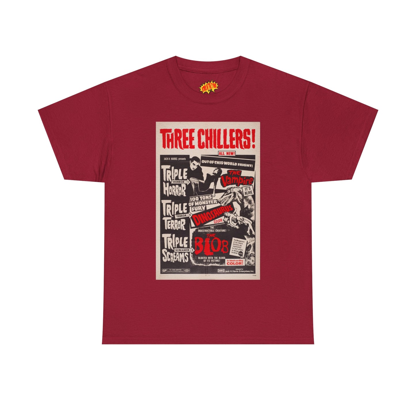 Three Chillers Movie Poster T-Shirt *Multiple Colors*