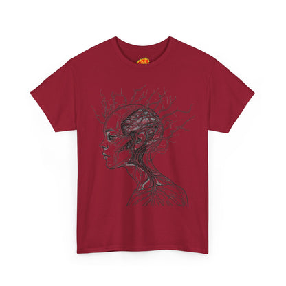 Anatomy Line Drawing Face Graphic Art Tee Shirt