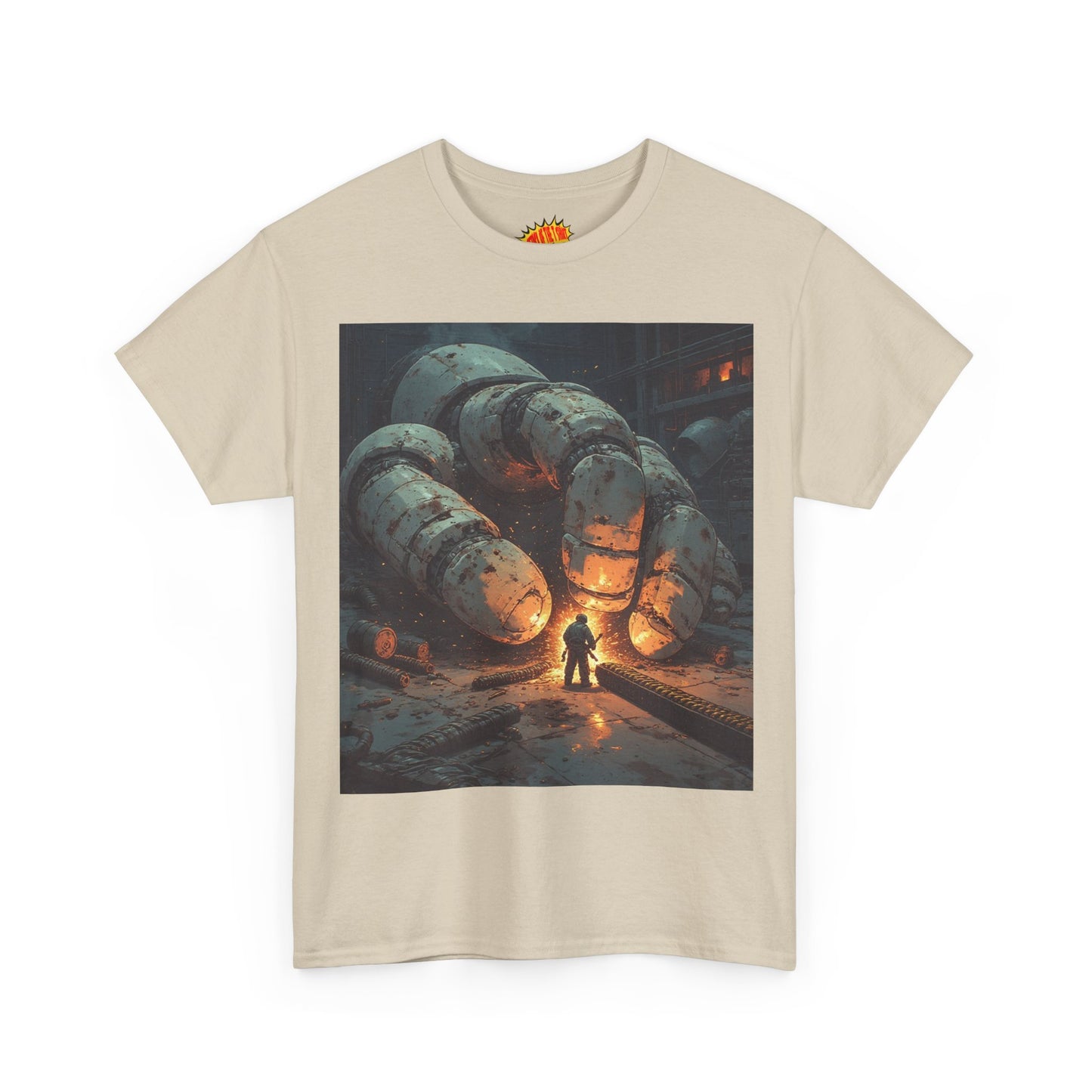 Anime Factory Welder w/Giant Robot Mech Hand T-Shirt *Multiple Colors*