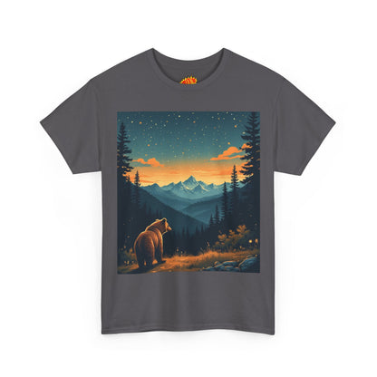 Mountain Bear Sunrise Scene T-Shirt