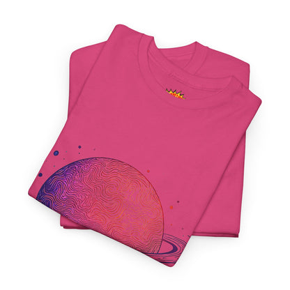 Space Art Ringed Planet Graphic Tee Shirt
