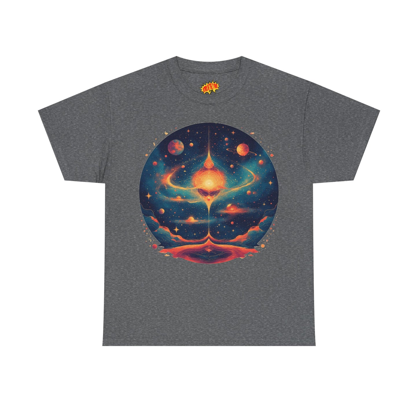 Round Galaxy w/Planets Graphic Tee Shirt *Multiple Colors*
