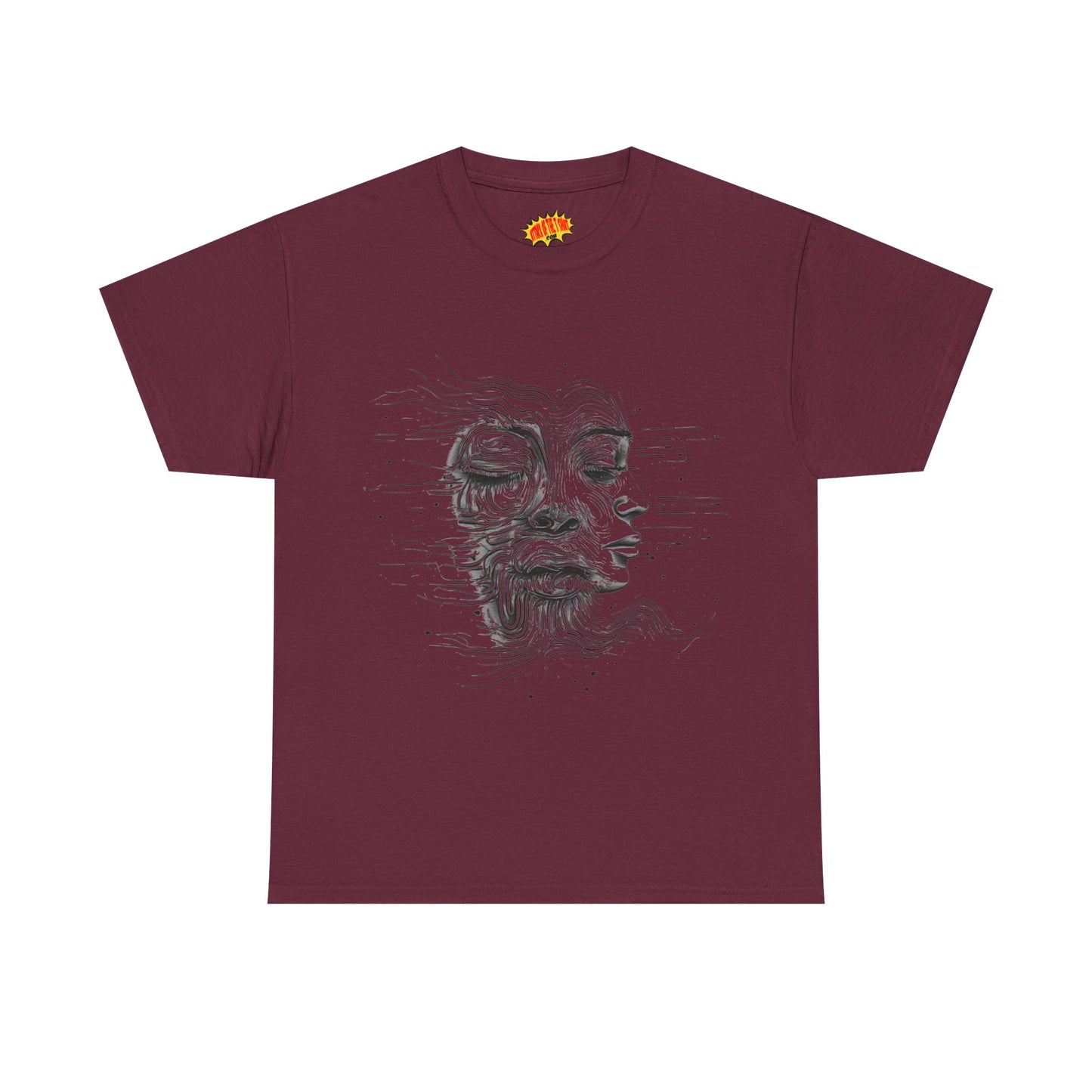 Line Drawing Graphic Art Faces Tee Shirt *Multiple Colors*