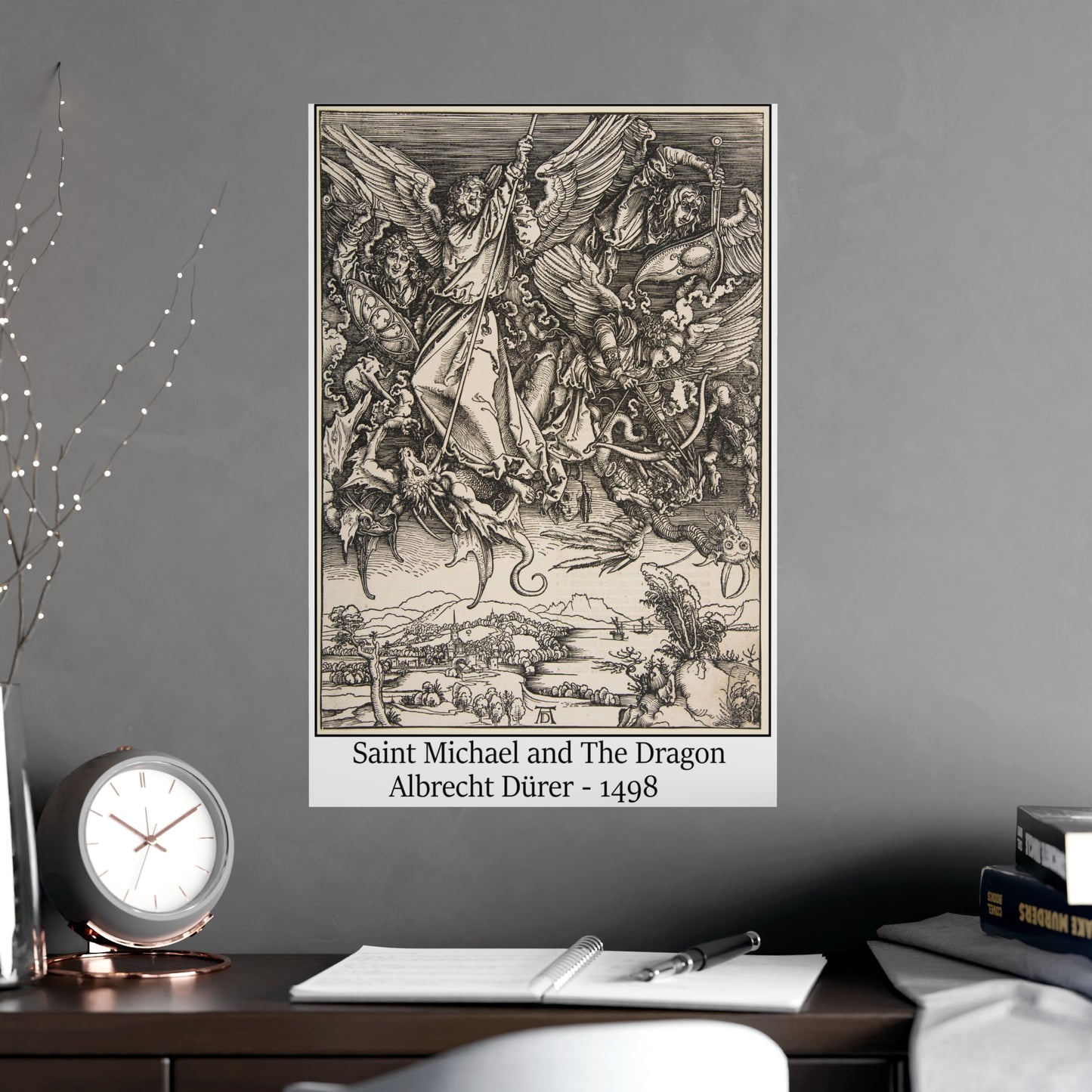Saint Michael and The Dragon - Albrecht Dürer, 1498