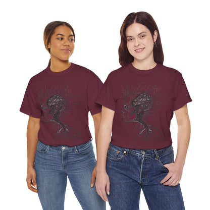 Anatomy Line Drawing Face Graphic Art Tee Shirt