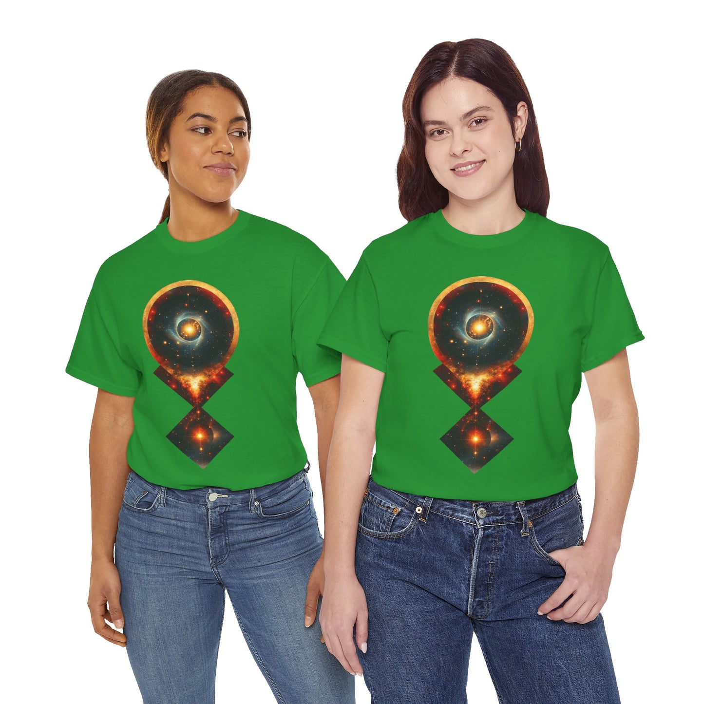 Geometric Space Nebula Graphic Art Tee Shirt *Multiple Colors*