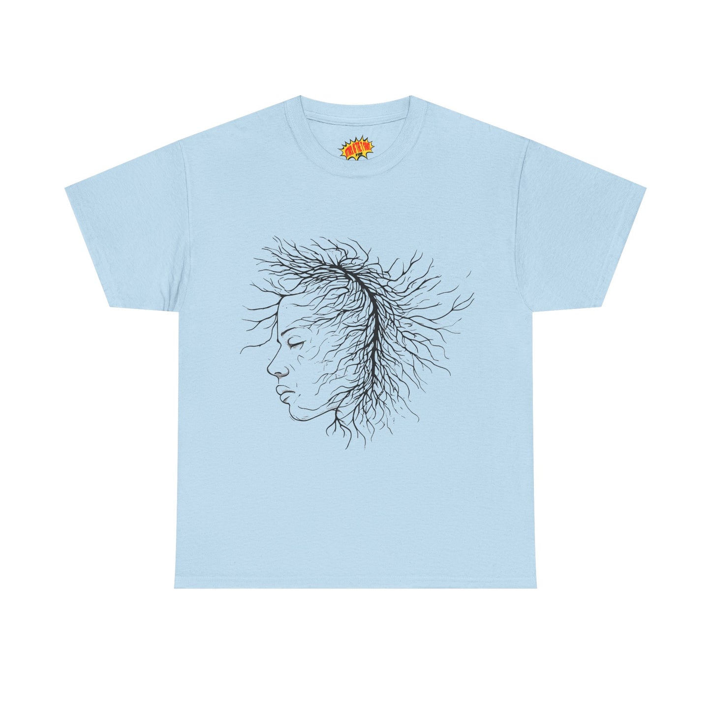 Capillary Face Line Drawing Graphic Art Tee Shirt *Multiple Colors*