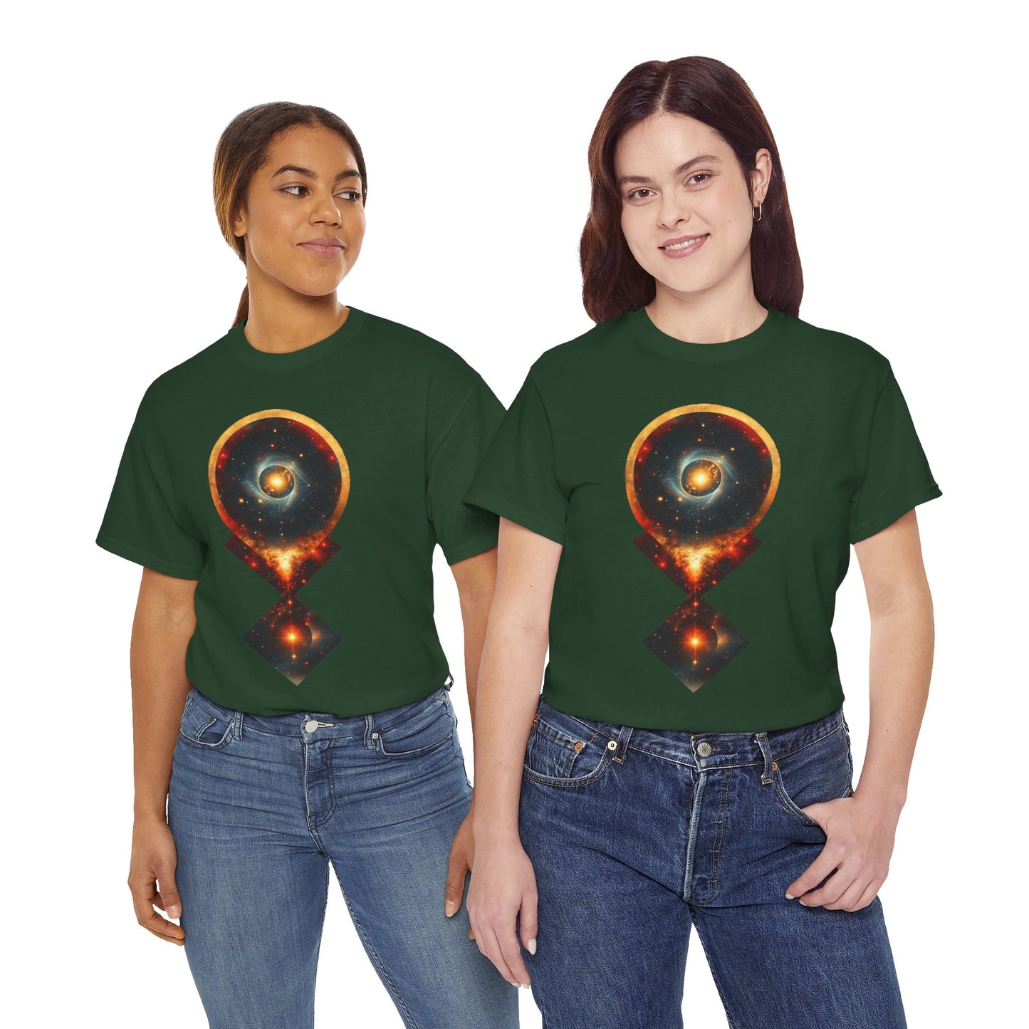 Geometric Space Nebula Graphic Art Tee Shirt *Multiple Colors*