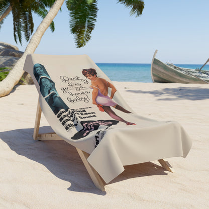 "Quick Lets Get Married" Movie Poster Beach Towel | Retro Pinup Glamour Art