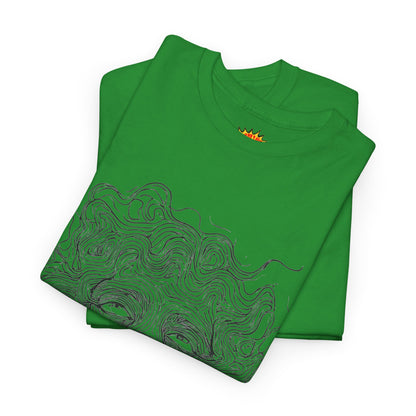 Human Face Line Drawing Graphic Art Tee Shirt