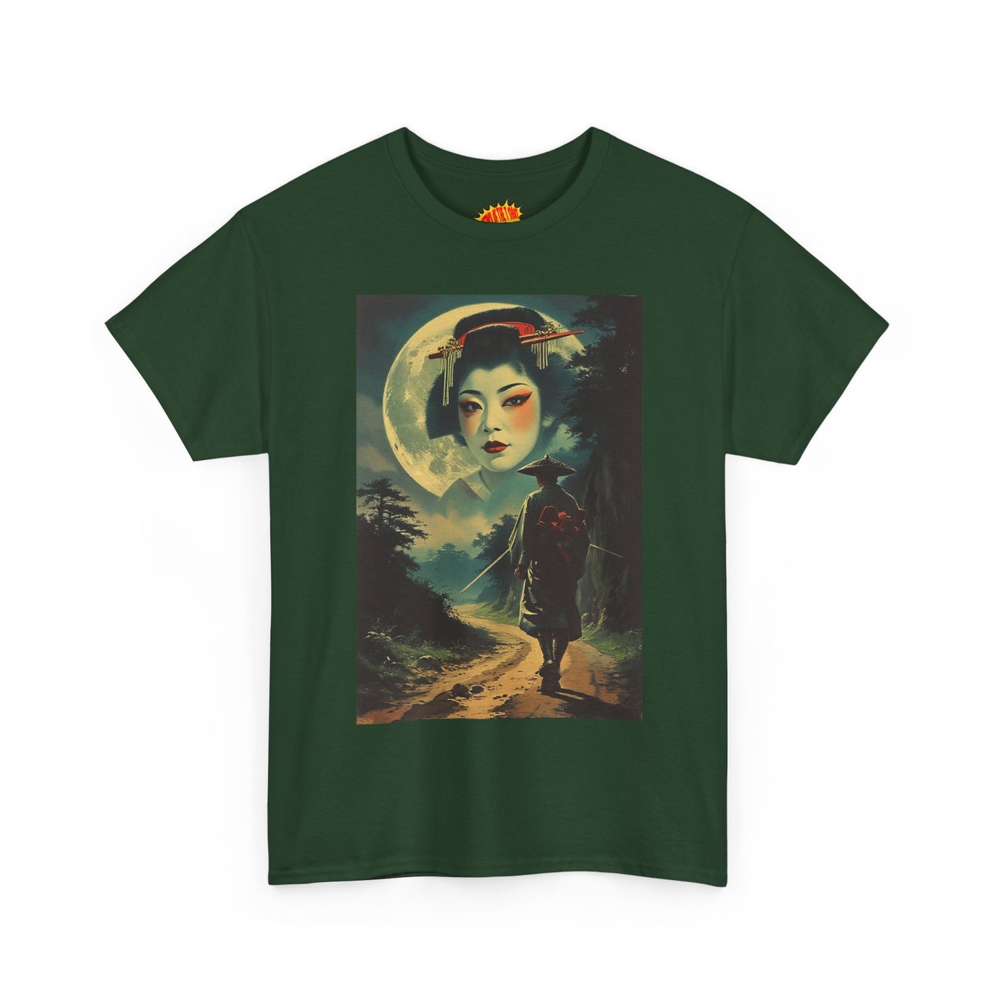 Night Traveller w/Full Moon Geisha T-Shirt *Multiple Colors*