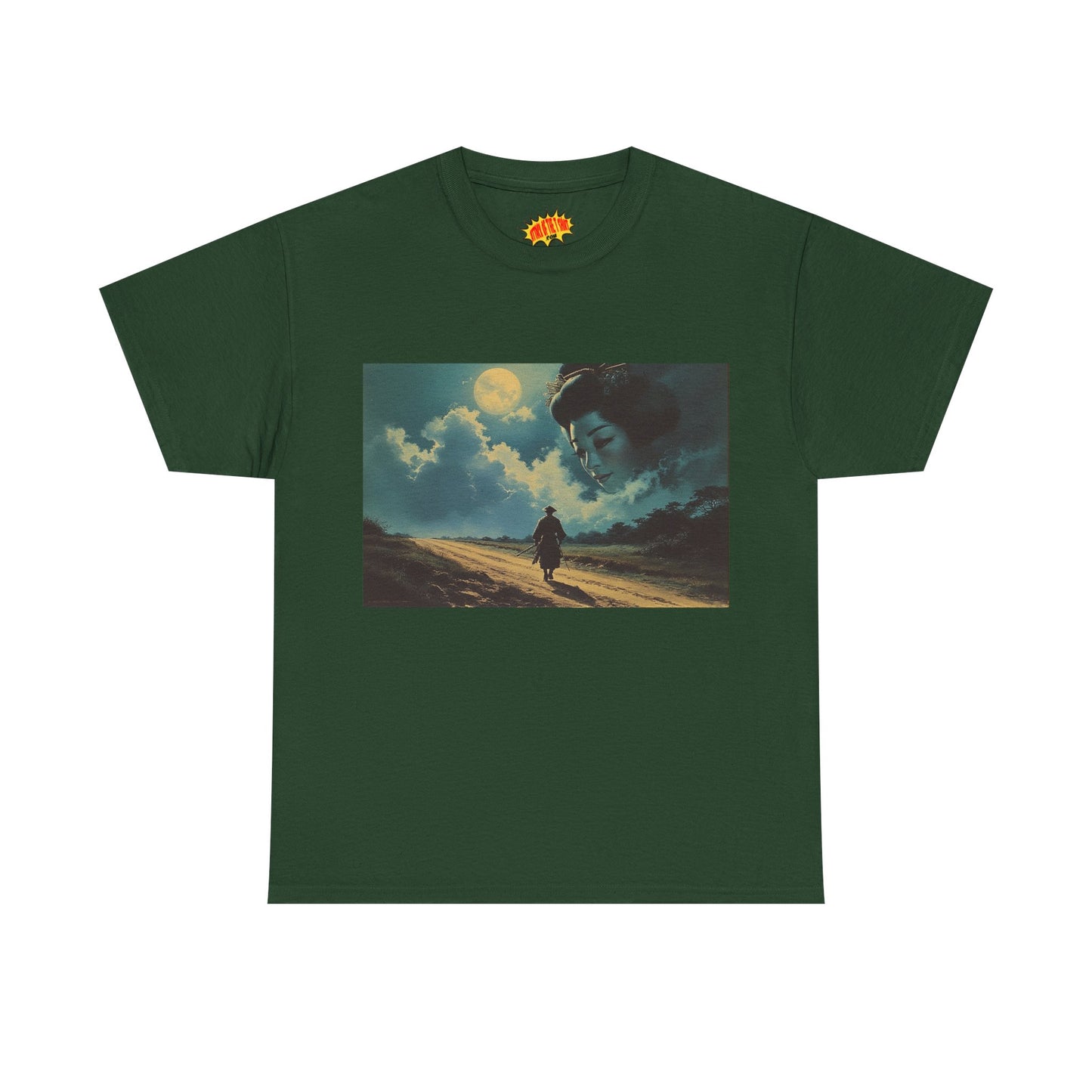 Samurai w/Night Sky Geisha Woman T-Shirt *Multiple Colors*