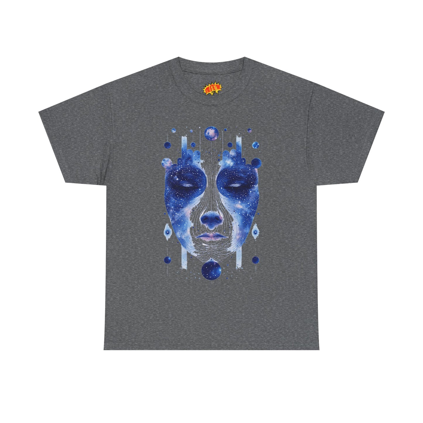 Cosmic Face Galaxy Graphic Space Art Tee Shirt *Multiple Colors*