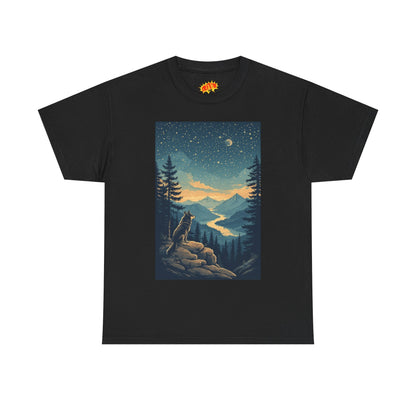 Mountain Wolf Starry Night T-Shirt