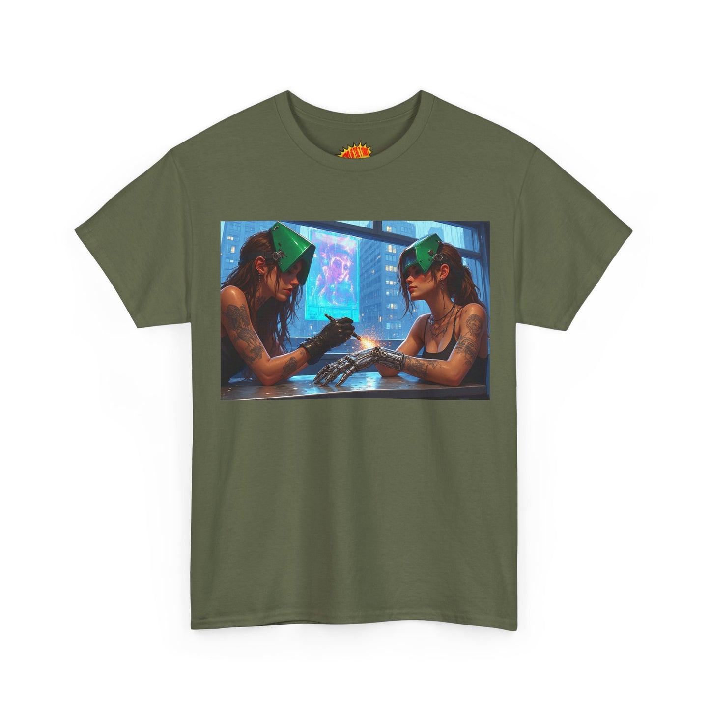 Cyberpunk Robot Hand Repair Scene T-Shirt *Multiple Colors*