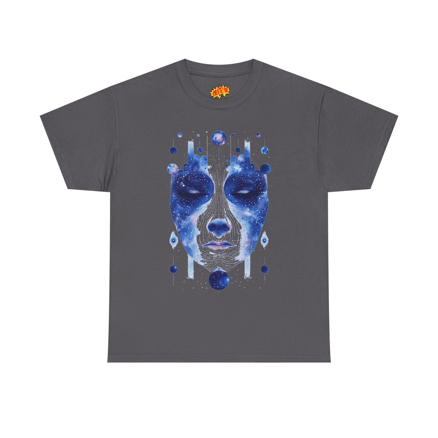 Cosmic Face Galaxy Graphic Space Art Tee Shirt *Multiple Colors*