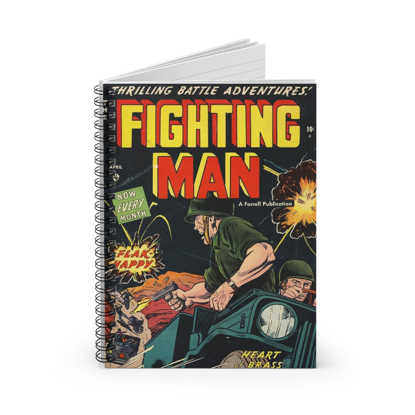 The Fighting Man April Comic Book Cover Notebook