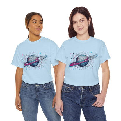 Ringed Planet Space Art Graphic Tee Shirt