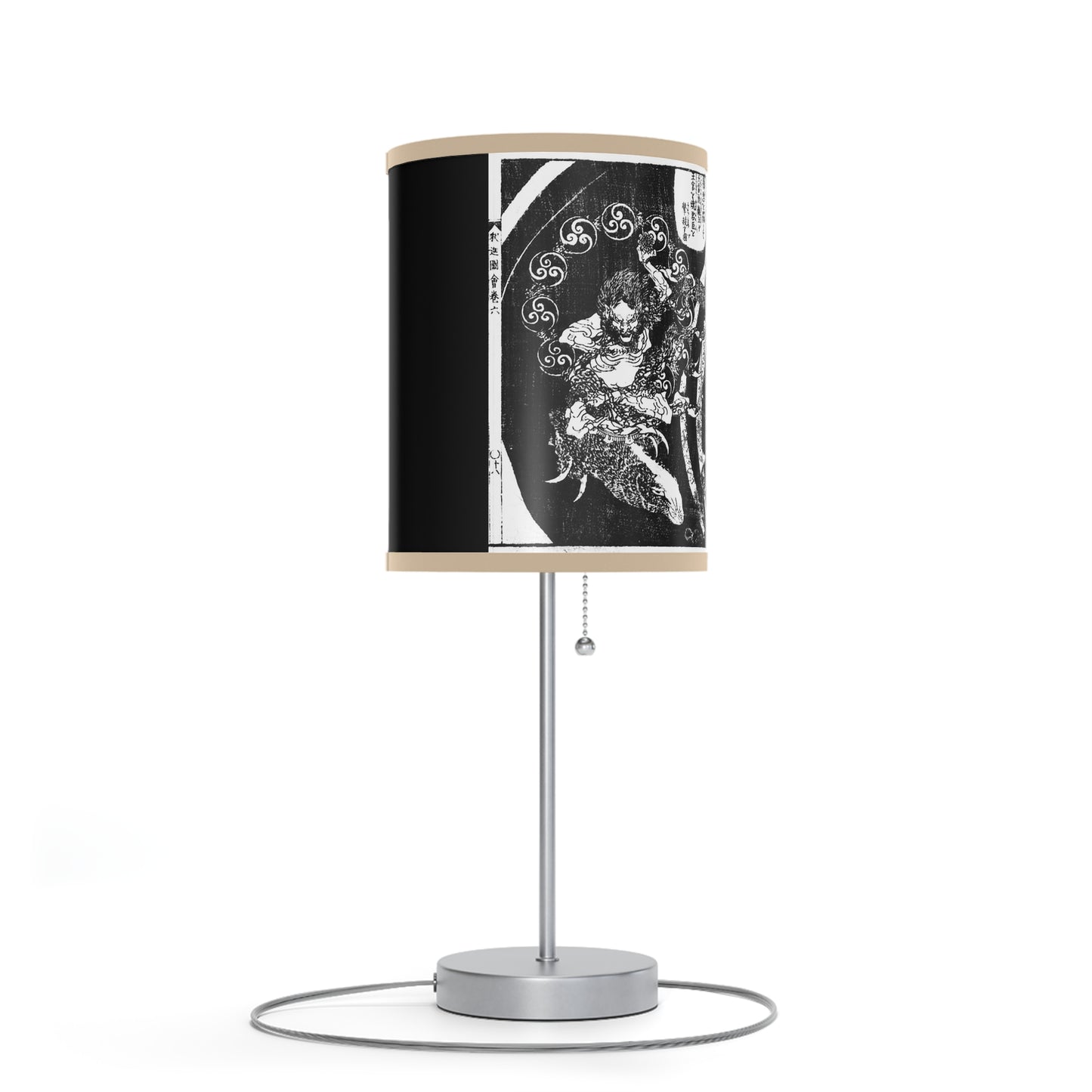 Destruction by Hokusai Japanese Woodcut Lamp