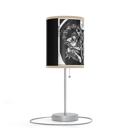 Destruction by Hokusai Japanese Woodcut Lamp