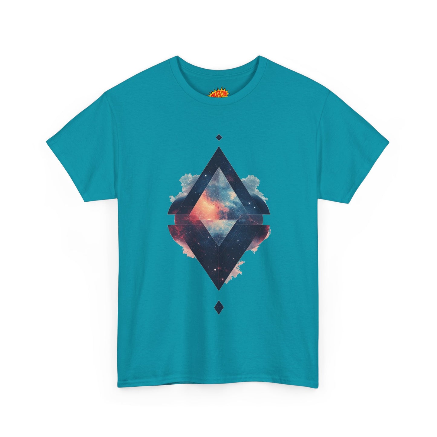 Split Diamond Shape Nebula Graphic Space Art Tee Shirt *Multiple Colors*