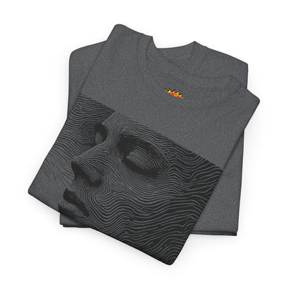 Face Line Drawing Portrait Graphic Art Tee Shirt