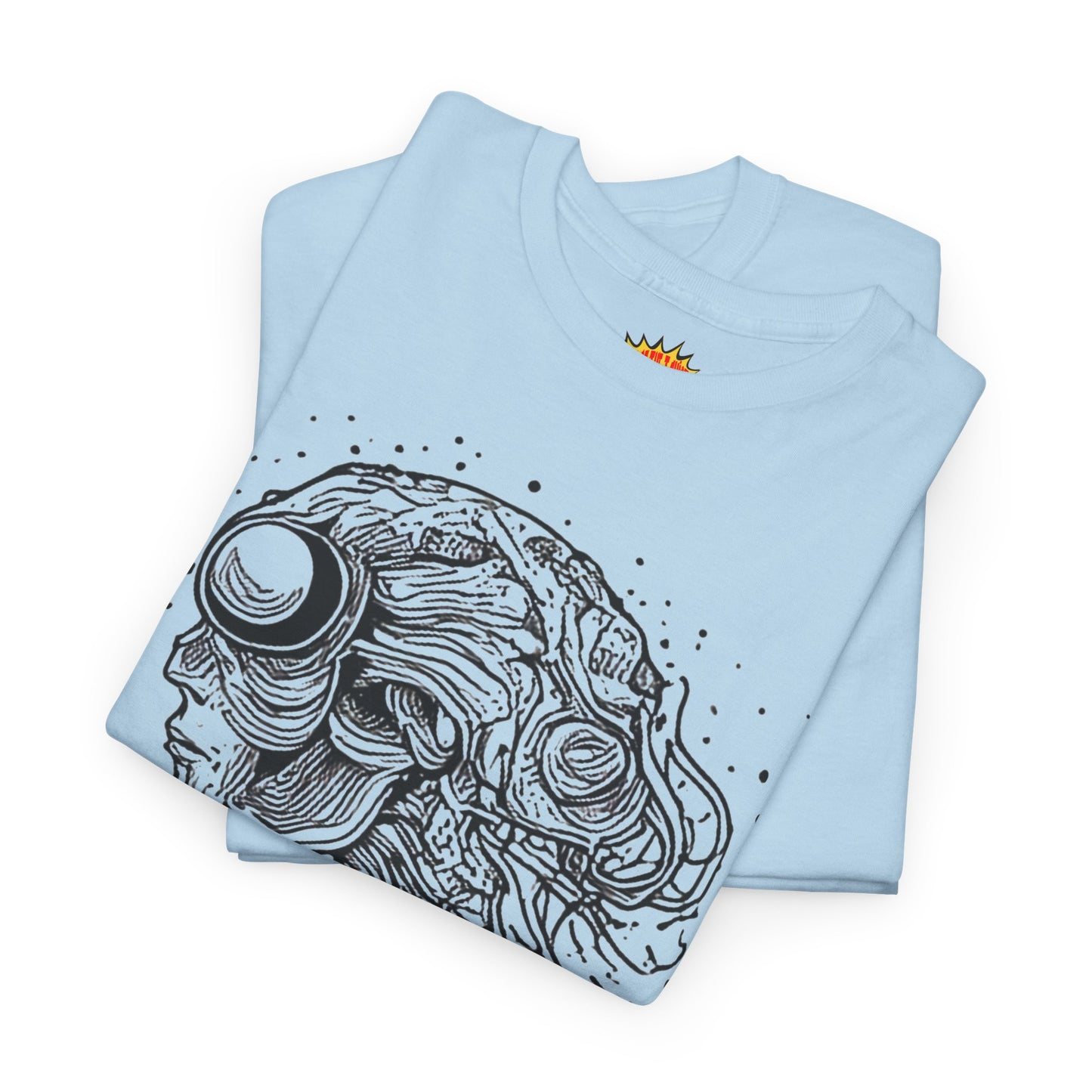 Humanoid Line Drawing Face Graphic Art Tee Shirt *Multiple Colors*