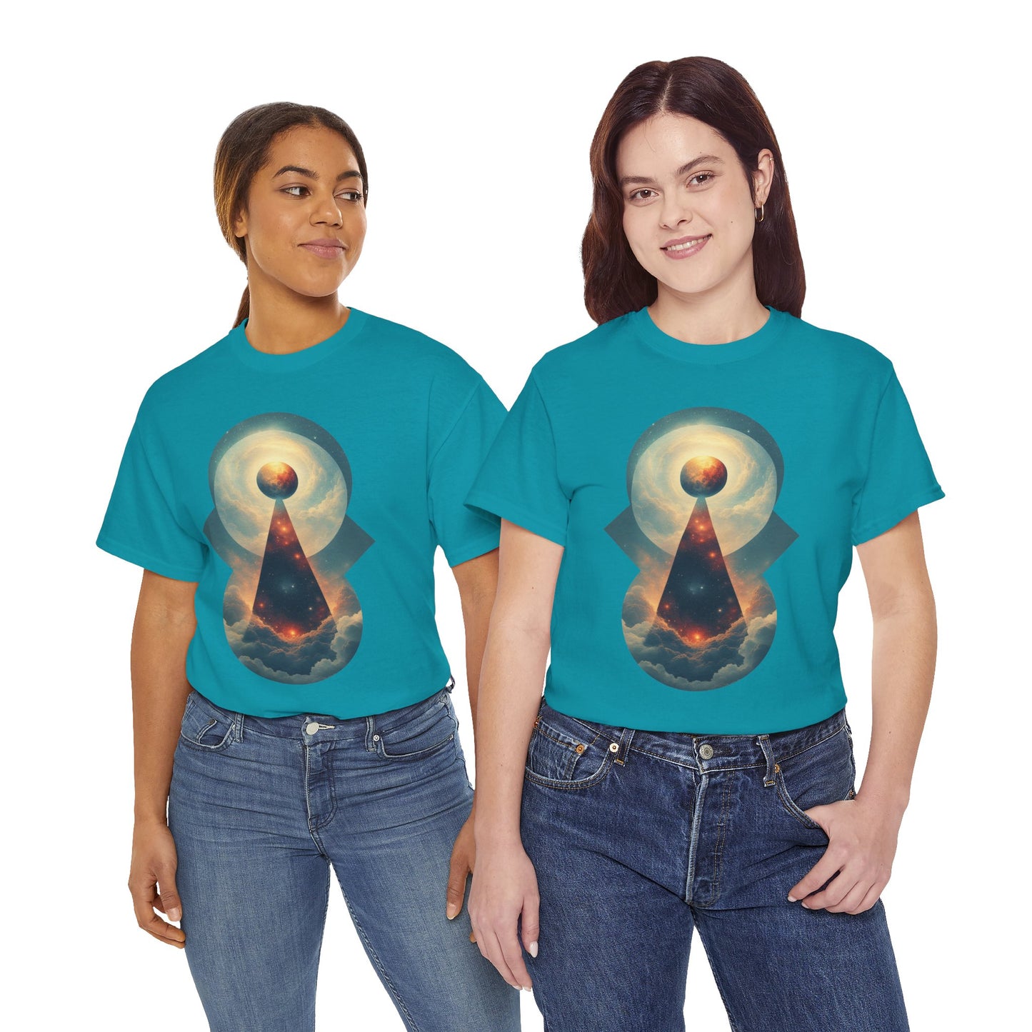 Geometric Galaxy Graphic Space Art Tee Shirt *Multiple Colors*