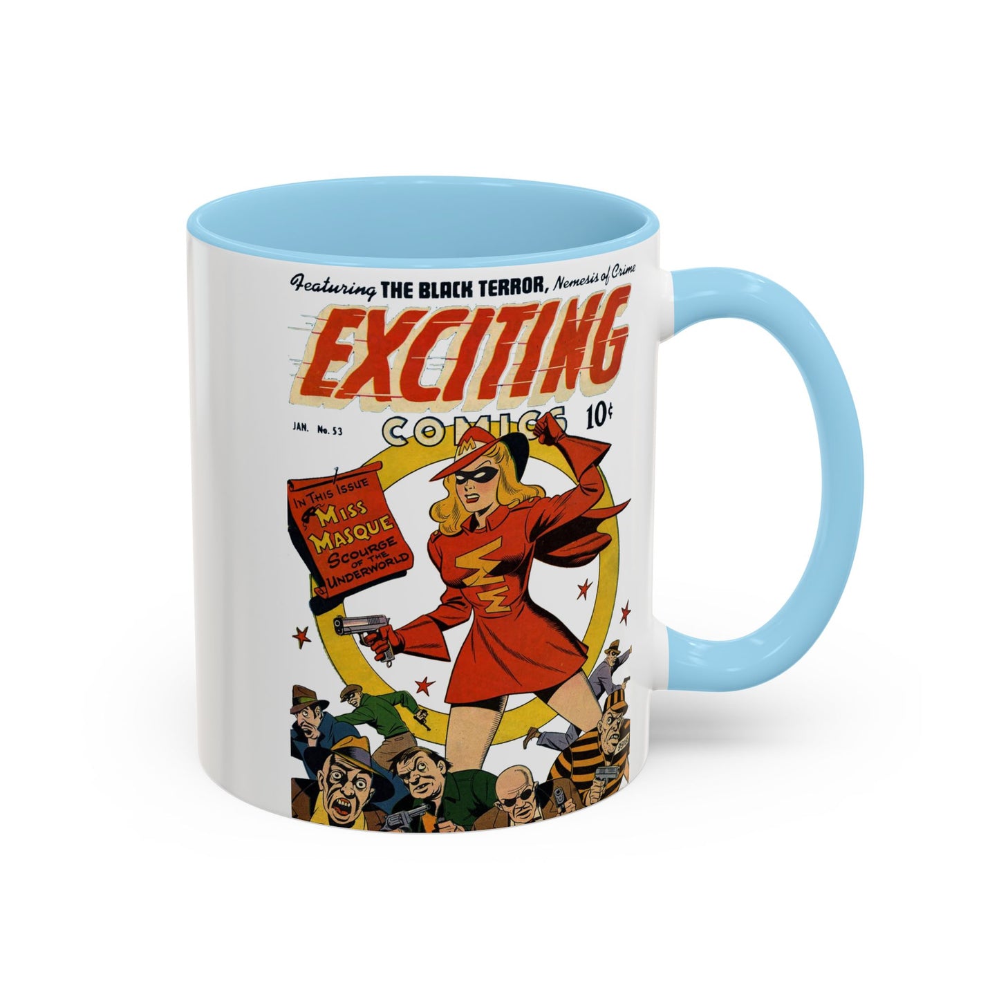 Exciting Comics #53 feat. Miss Masque Coffee Mug, - 11oz