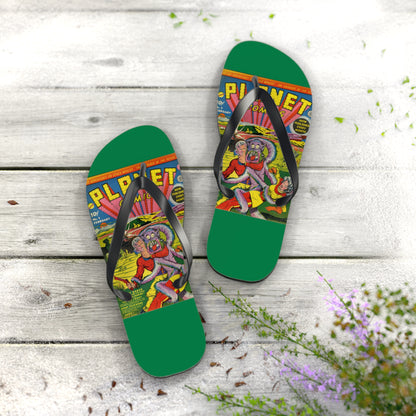 Planet Comics #2 Flip Flops Green *Multiple Sizes Available*