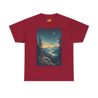 Mountain Wolf Starry Night T-Shirt