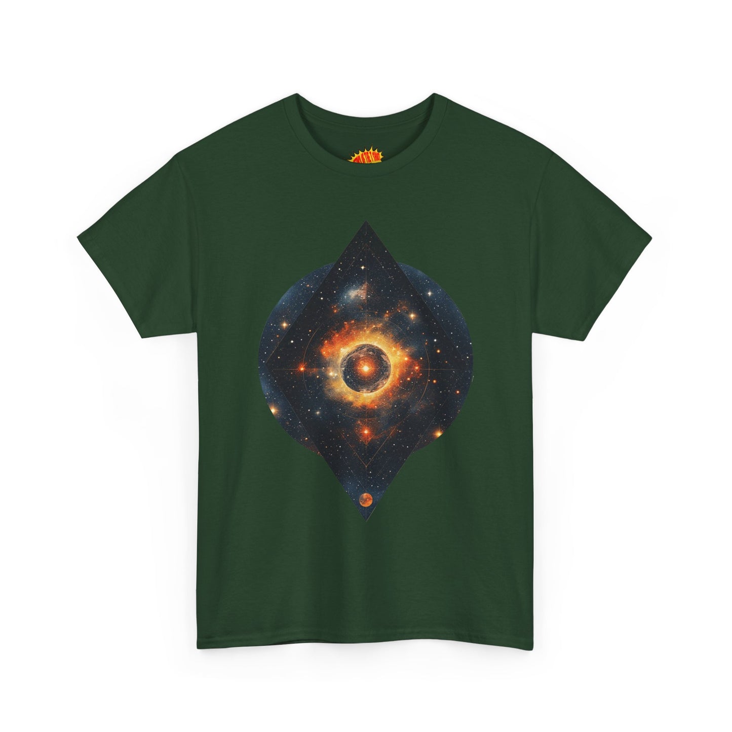 Rounded Diamond Shape Nebula Graphic Space Art Tee Shirt *Multiple Colors*