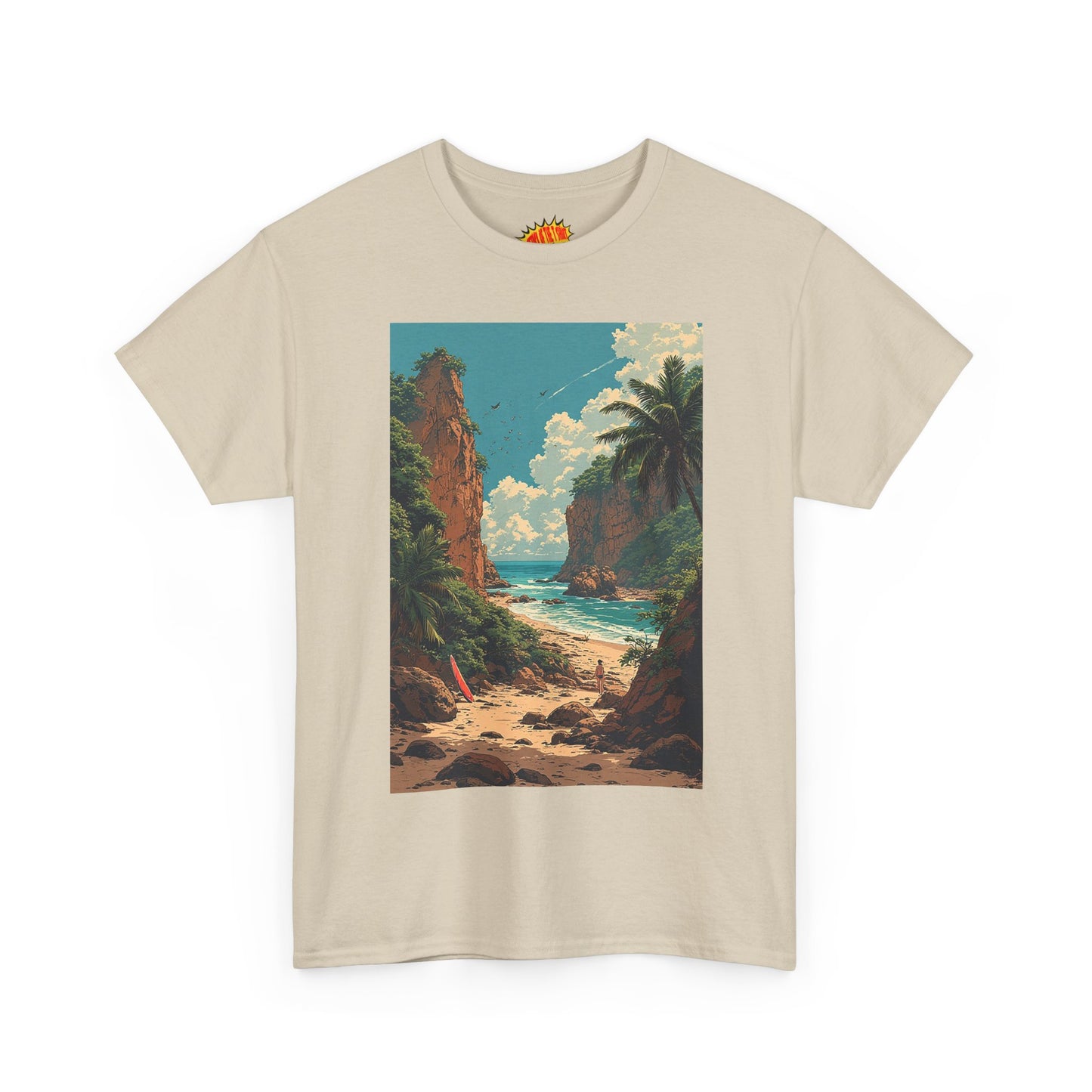Modern Style Tropical Cliffs Scene T-Shirt *Multiple Colors*
