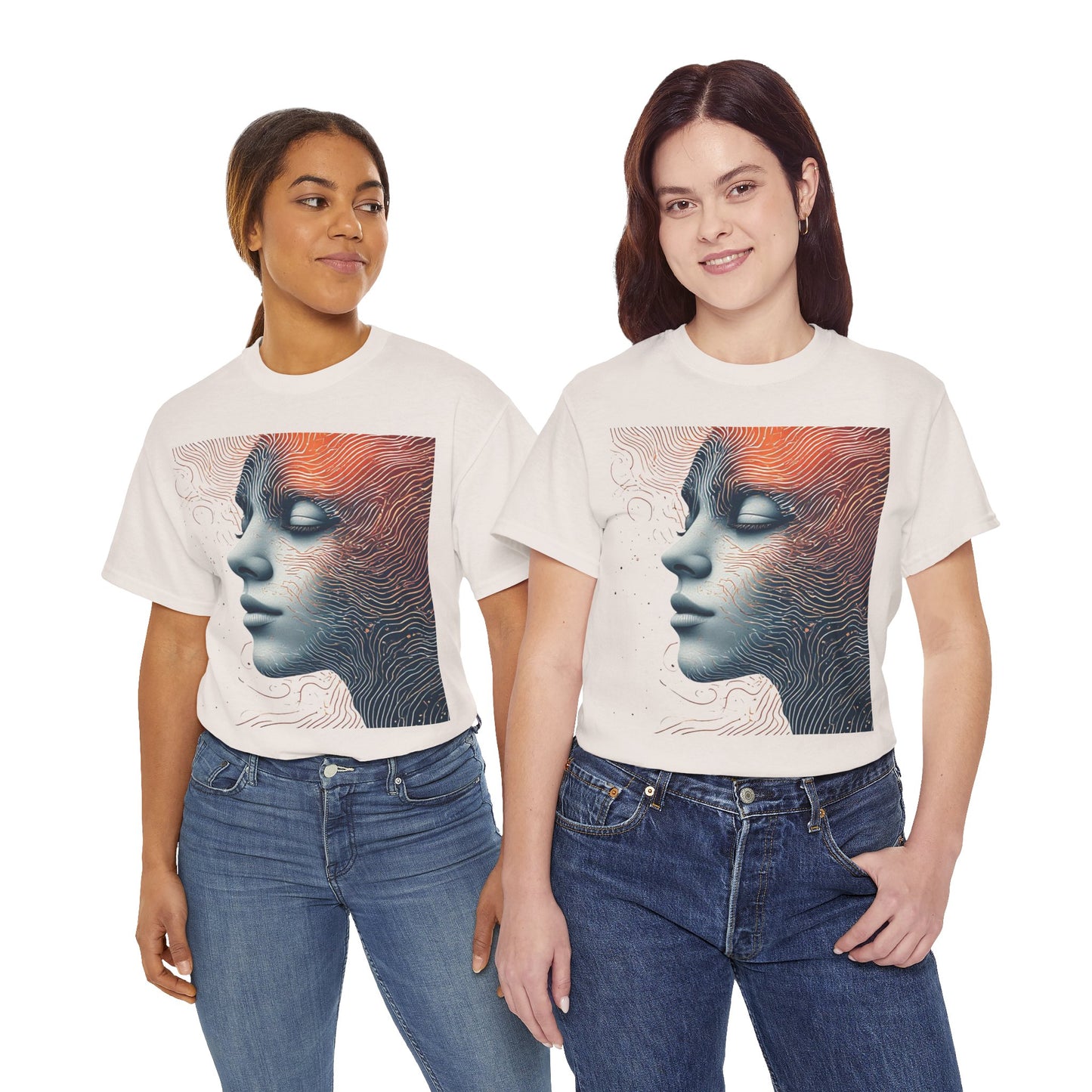 Graphic Art Face Tee Shirt *Multiple Colors*