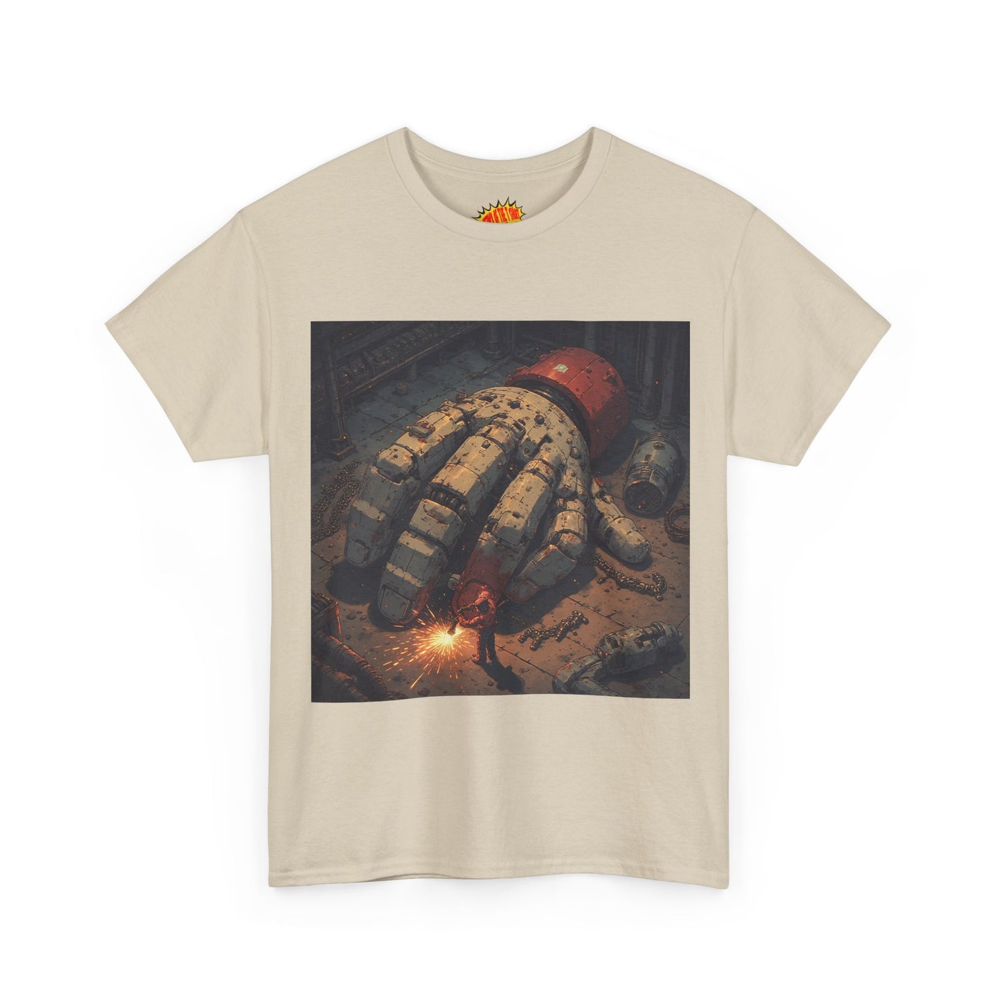 Anime Mech Factory Welder w/Giant Robot Hand T-Shirt *Multiple Colors*