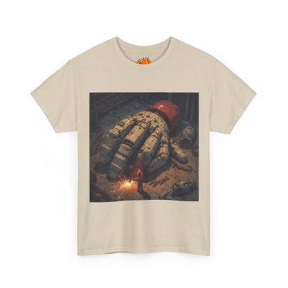 Anime Mech Factory Welder w/Giant Robot Hand T-Shirt