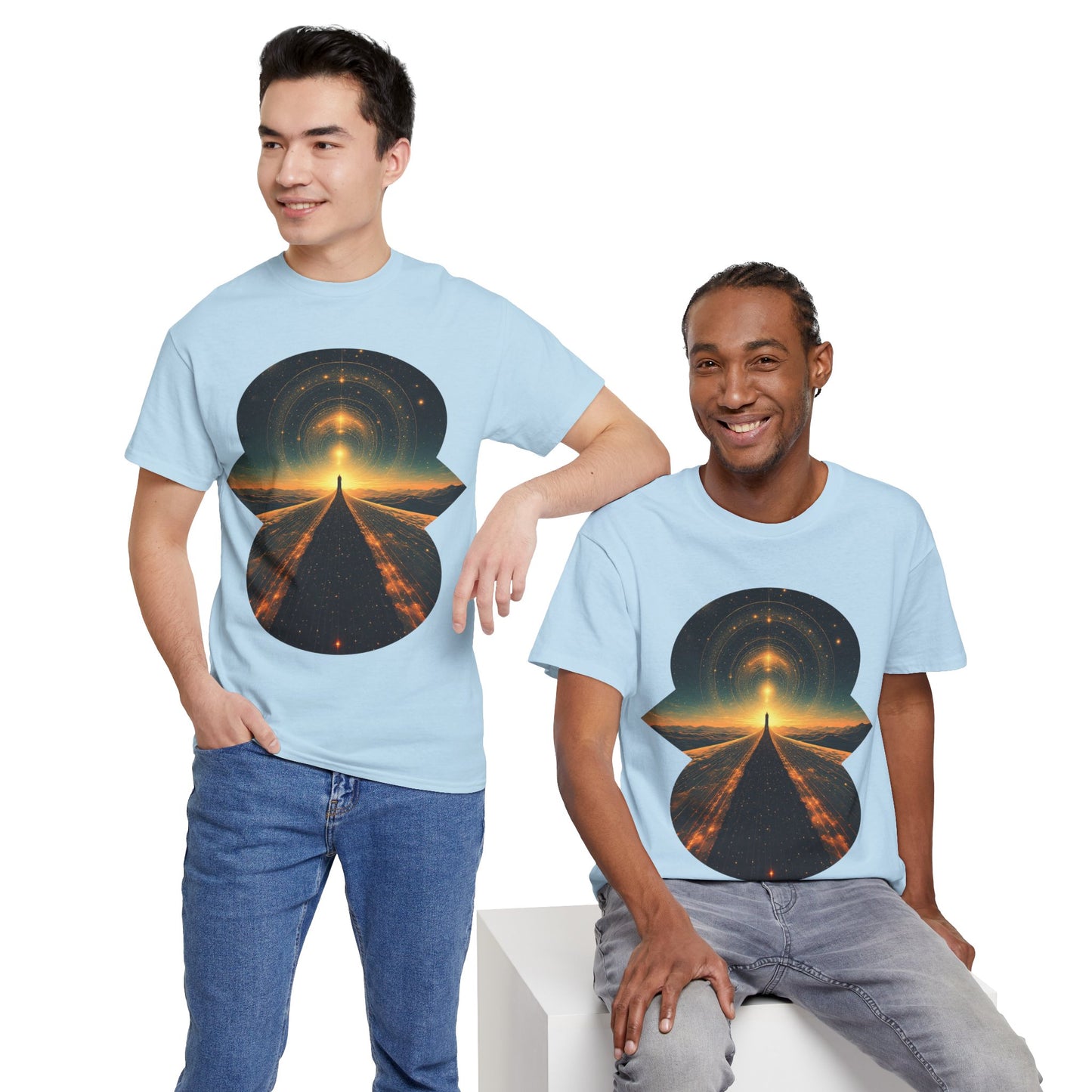 Cosmic Path Space Graphic Art Tee Shirt *Multiple Colors*