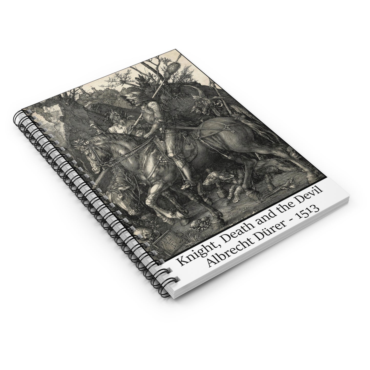 Knight, Death and the Devil - Albrecht Durer, 1513. Spiral Notebook
