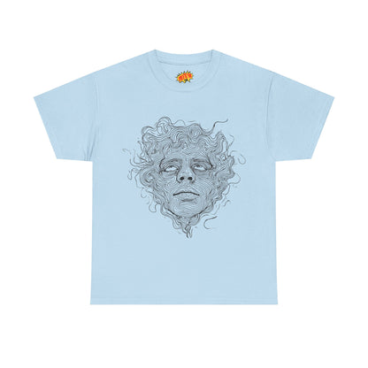 Human Face Line Drawing Graphic Art Tee Shirt