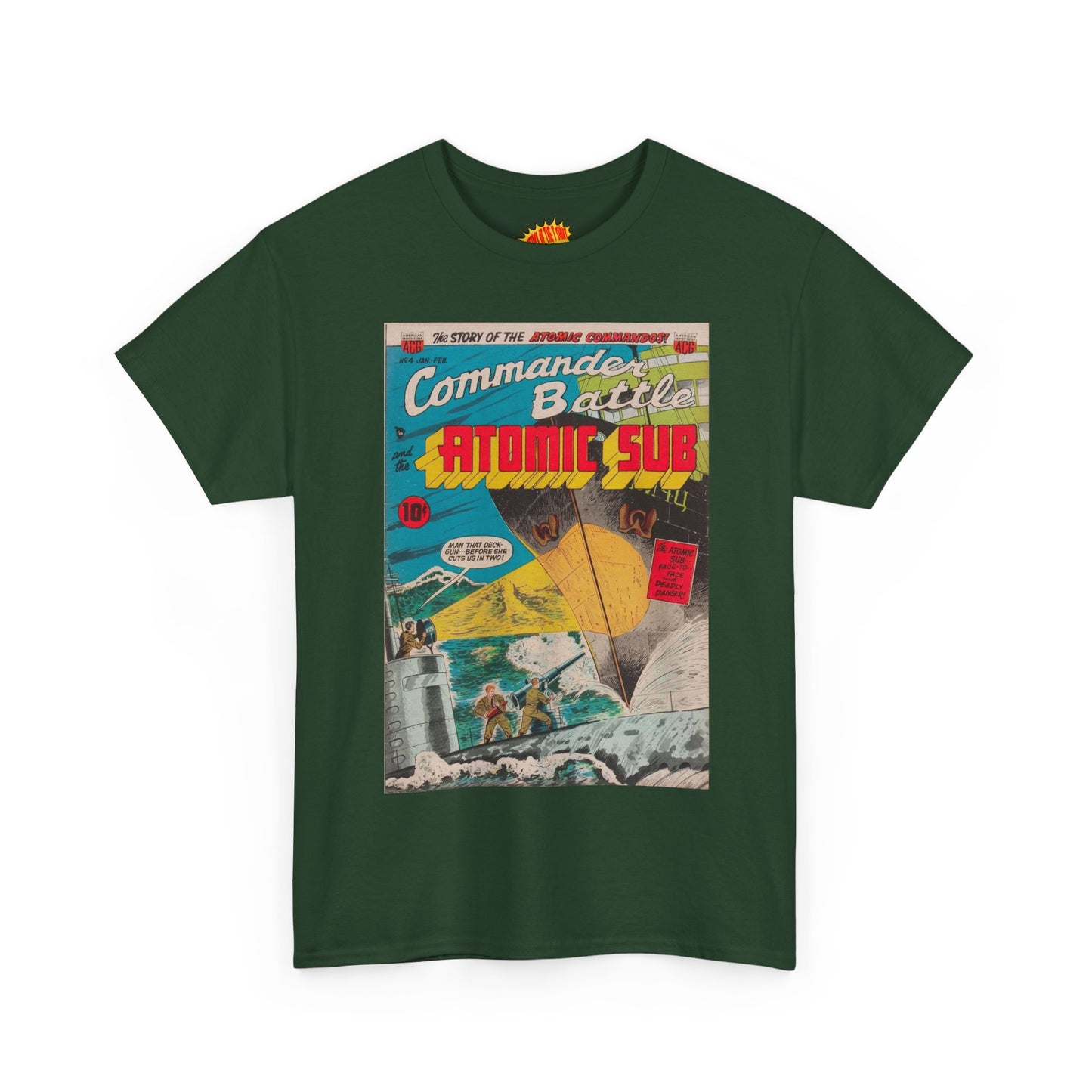 Commander Battle Atomic Sub No. 4 Comic Tee Shirt *Multiple Colors*
