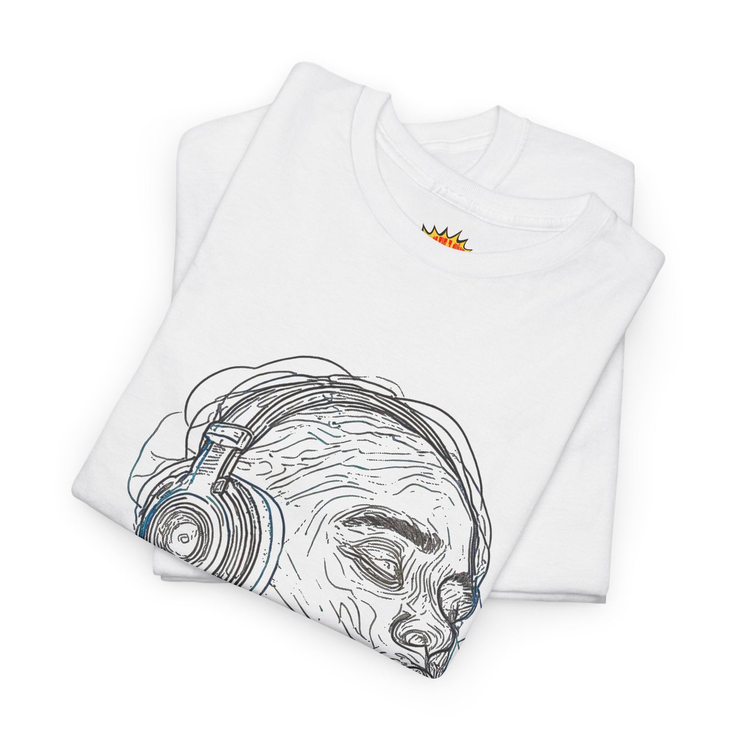 Line Drawing Portrait Graphic Music Art Tee Shirt *Multiple Colors*
