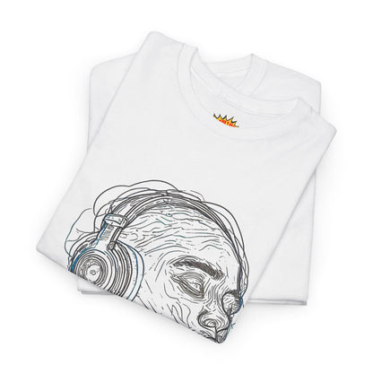Line Drawing Portrait Graphic Music Art Tee Shirt