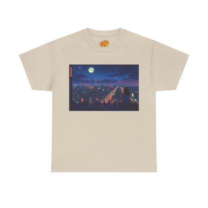 Anime Neon Cityscape w/Cats T-Shirt