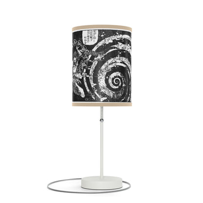 Destruction by Hokusai Japanese Woodcut Lamp