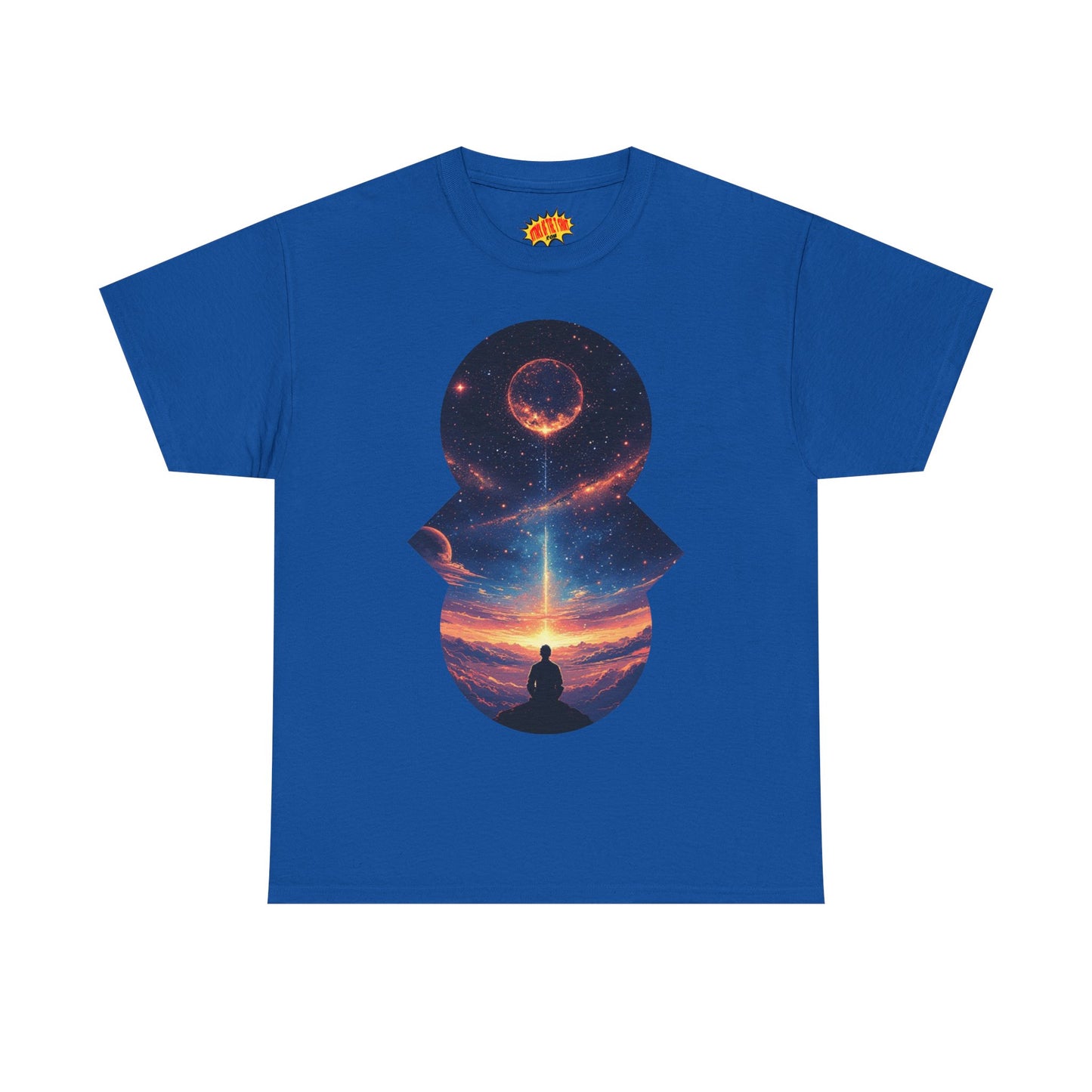 Cosmic Meditation w/Planet Space Graphic Art Tee Shirt *Multiple Colors*